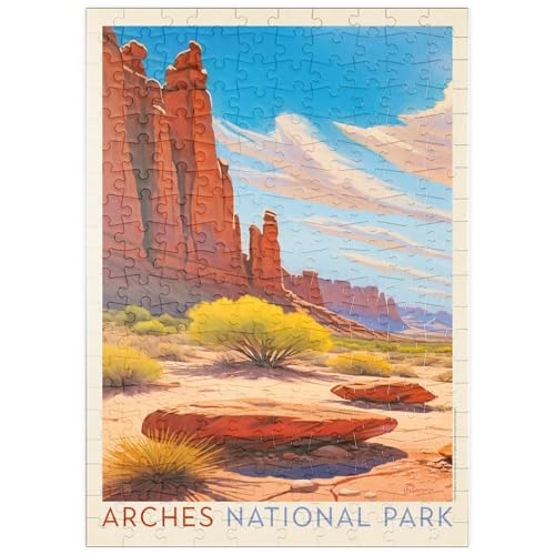 MyPuzzle Arches National Park: Park Avenue Trailhead, Vintage Poster - Premium 200 Teile Puzzle - MyPuzzle Sonderkollektion von Anderson Design Group von MyPuzzle.com