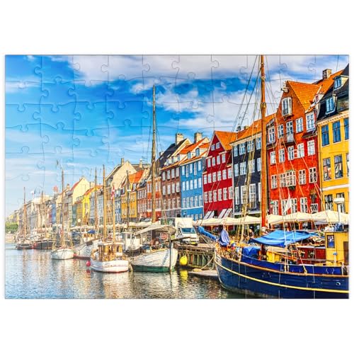 MyPuzzle Berühmter Alter Nyhavn Hafen im Zentrum von Kopenhagen, Dänemark - Premium 100 Teile Puzzle - MyPuzzle Sonderkollektion von Puzzle Galaxy von MyPuzzle.com