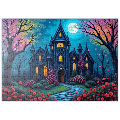 MyPuzzle Bezauberndes gotisches Herrenhaus bei Vollmond mit blühendem Garten - Premium 200 Teile Puzzle - MyPuzzle Sonderkollektion von Puzzle Galaxy MyPuzzle Bezauberndes gotisches Herrenhaus bei Vollmond mit blühendem Garten - Premium 200 Teile Puzzle - MyPuzzle Sonderkollektion von Puzzle Galaxy von MyPuzzle.com