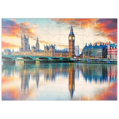 MyPuzzle Big Ben und Parlamentsgebäude, London, England - Premium 100 Teile Puzzle - MyPuzzle Sonderkollektion von Puzzle Galaxy von MyPuzzle.com