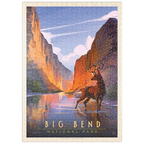 MyPuzzle Big Bend National Park: Made In The Shade, Vintage Poster - Premium 500 Teile Puzzle - MyPuzzle Sonderkollektion von Anderson Design Group von MyPuzzle.com