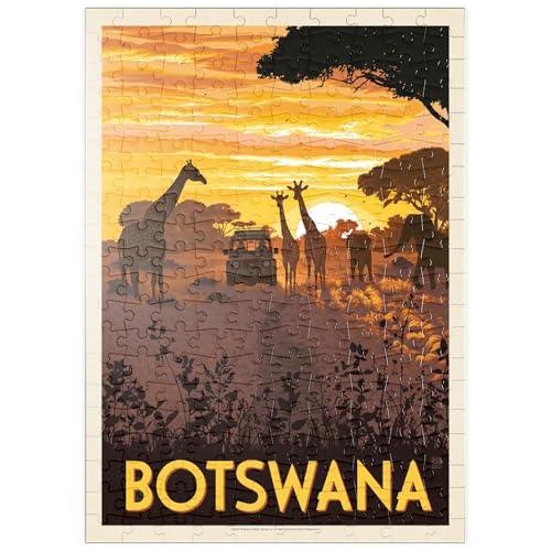 MyPuzzle Botswana, Africa, Vintage Poster - Premium 200 Teile Puzzle - MyPuzzle Sonderkollektion von Anderson Design Group von MyPuzzle.com