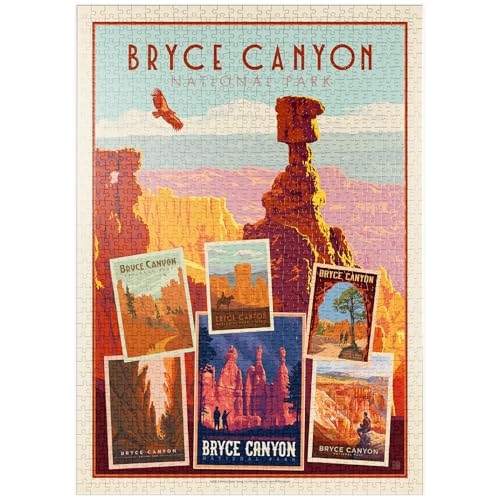 MyPuzzle Bryce Canyon National Park: Collage Print, Vintage Poster - Premium 1000 Teile Puzzle - MyPuzzle Sonderkollektion von Anderson Design Group von MyPuzzle.com