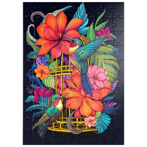 MyPuzzle Bunte Kolibris mit tropischen Blumen - Premium 100 Teile Puzzle - MyPuzzle Sonderkollektion von Puzzle Galaxy MyPuzzle Bunte Kolibris mit tropischen Blumen - Premium 100 Teile Puzzle - MyPuzzle Sonderkollektion von Puzzle Galaxy von MyPuzzle.com