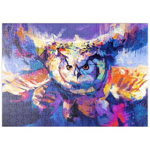 MyPuzzle Bunte Virginia-Uhu im Flug - Premium 200 Teile Puzzle - MyPuzzle Sonderkollektion von Puzzle Galaxy MyPuzzle Bunte Virginia-Uhu im Flug - Premium 200 Teile Puzzle - MyPuzzle Sonderkollektion von Puzzle Galaxy von MyPuzzle.com