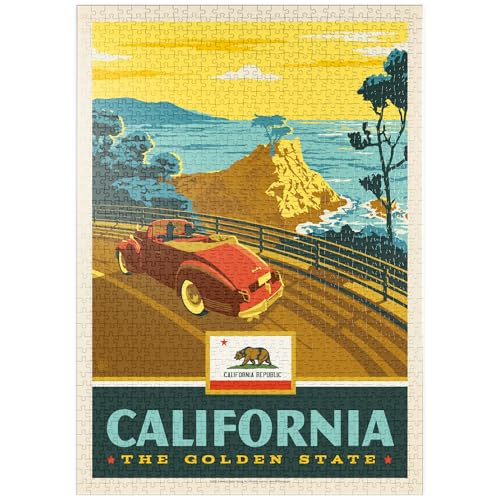 MyPuzzle California: The Golden State (Coastline) - Premium 1000 Teile Puzzle - MyPuzzle Sonderkollektion von Anderson Design Group von MyPuzzle.com