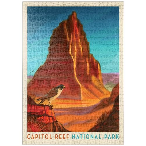 MyPuzzle Capitol Reef National Park: Falcon Roost, Vintage Poster - Premium 1000 Teile Puzzle - MyPuzzle Sonderkollektion von Anderson Design Group von MyPuzzle.com