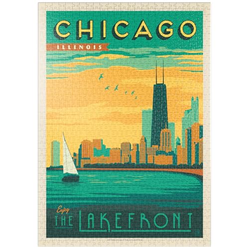 MyPuzzle Chicago: Lakefront, Vintage Poster - Premium 1000 Teile Puzzle - MyPuzzle Sonderkollektion von Anderson Design Group von MyPuzzle.com