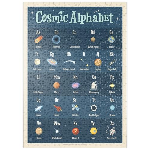 MyPuzzle Cosmic Alphabet, Vintage Poster - Premium 500 Teile Puzzle - MyPuzzle Sonderkollektion von Anderson Design Group von MyPuzzle.com