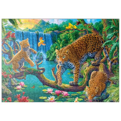 MyPuzzle Die Leoparden-Familie - Premium 500 Teile Puzzle - MyPuzzle Sonderkollektion von Puzzle Galaxy von MyPuzzle.com