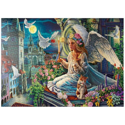 MyPuzzle Engel in der Nacht - Premium 1000 Teile Puzzle für Erwachsene von MyPuzzle.com