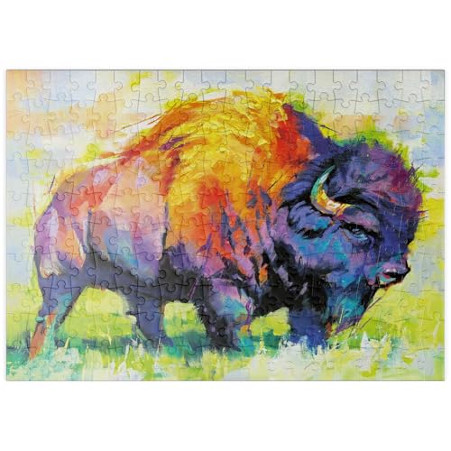 MyPuzzle Farbenfroher amerikanischer Bison im abstrakten Stil - Premium 200 Teile Puzzle - MyPuzzle Sonderkollektion von Puzzle Galaxy MyPuzzle Farbenfroher amerikanischer Bison im abstrakten Stil - Premium 200 Teile Puzzle - MyPuzzle Sonderkollektion von Puzzle Galaxy von MyPuzzle.com