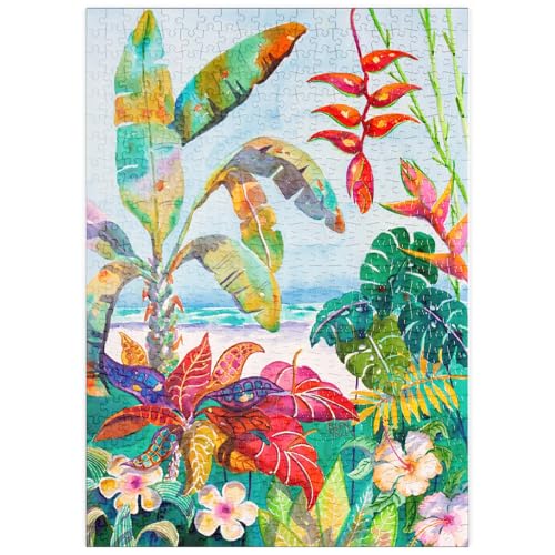 MyPuzzle Florida-Laub – Aquarellkunst - Premium 500 Teile Puzzle - MyPuzzle Sonderkollektion von Puzzle Galaxy von MyPuzzle.com