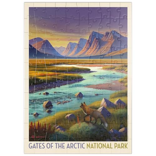 MyPuzzle Gates of The Arctic National Park: Fuchs bei Dämmerung - Premium 100 Teile Puzzle - MyPuzzle Sonderkollektion von Anderson Design Group von MyPuzzle.com