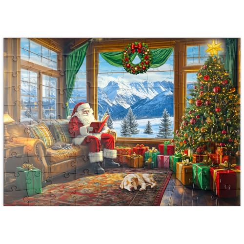 MyPuzzle Gemütliche Weihnachtsstimmung mit Santa Claus - Premium 100 Teile Puzzle - MyPuzzle Sonderkollektion von Puzzle Galaxy von MyPuzzle.com