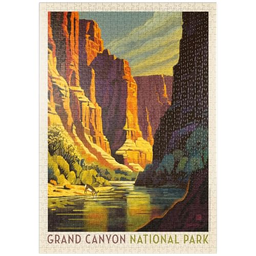 MyPuzzle Grand Canyon National Park: Refreshing Shadow, Vintage Poster - Premium 1000 Teile Puzzle - MyPuzzle Sonderkollektion von Anderson Design Group von MyPuzzle.com