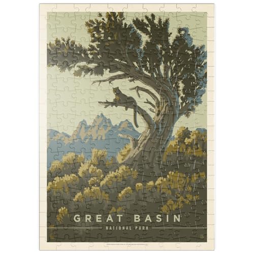 MyPuzzle Great Basin National Park: Cat Nap, Vintage Poster - Premium 200 Teile Puzzle - MyPuzzle Sonderkollektion von Anderson Design Group von MyPuzzle.com