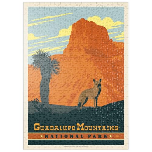 MyPuzzle Guadalupe Mountains National Park, TX, Vintage Poster - Premium 500 Teile Puzzle - MyPuzzle Sonderkollektion von Anderson Design Group von MyPuzzle.com