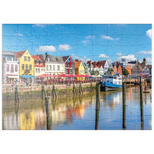 MyPuzzle Hafen von Husum, Nordfriesland, Nordsee, Schleswig-Holstein - Premium 100 Teile Puzzle - MyPuzzle Sonderkollektion von Starnberger Spiele von MyPuzzle.com