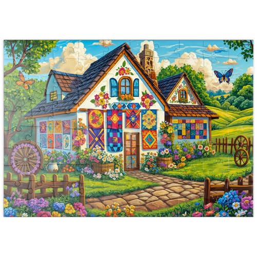 MyPuzzle Haus der Steppdecken - Premium 100 Teile Puzzle - MyPuzzle Sonderkollektion von Puzzle Galaxy von MyPuzzle.com