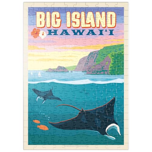 MyPuzzle Hawaii: Big Island (Manta Rays), Vintage Poster - Premium 200 Teile Puzzle - MyPuzzle Sonderkollektion von Anderson Design Group von MyPuzzle.com