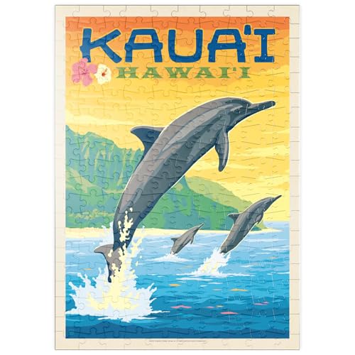 MyPuzzle Hawaii: Kaua'i (Dolphins), Vintage Poster - Premium 200 Teile Puzzle - MyPuzzle Sonderkollektion von Anderson Design Group von MyPuzzle.com