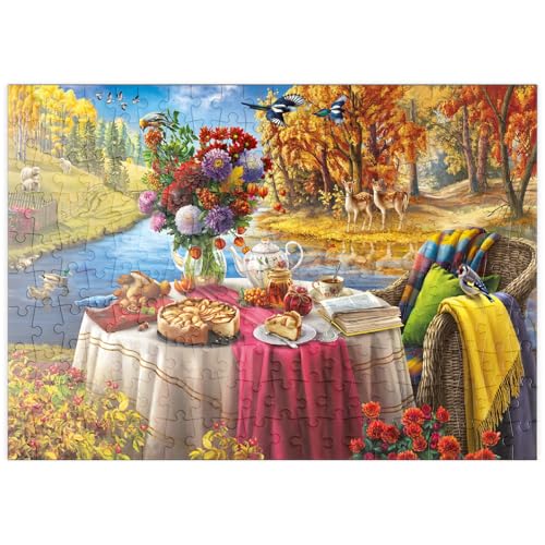 MyPuzzle Herbstliche Teestunde - Premium 200 Teile Puzzle - MyPuzzle Sonderkollektion von Puzzle Galaxy von MyPuzzle.com