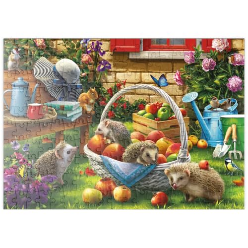 MyPuzzle Igel im Obstgarten: EIN sommerliches Abenteuer - Premium 200 Teile Puzzle - MyPuzzle Sonderkollektion von Puzzle Galaxy von MyPuzzle.com