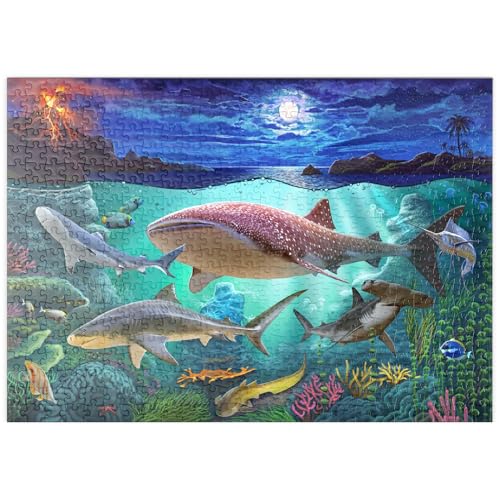 MyPuzzle Im Reich der Haie - Premium 500 Teile Puzzle - MyPuzzle Sonderkollektion von Puzzle Galaxy von MyPuzzle.com