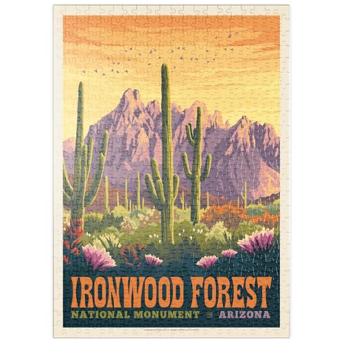 MyPuzzle Ironwood Forest National Monument, Arizona, Vintage Poster - Premium 500 Teile Puzzle - MyPuzzle Sonderkollektion von Anderson Design Group von MyPuzzle.com