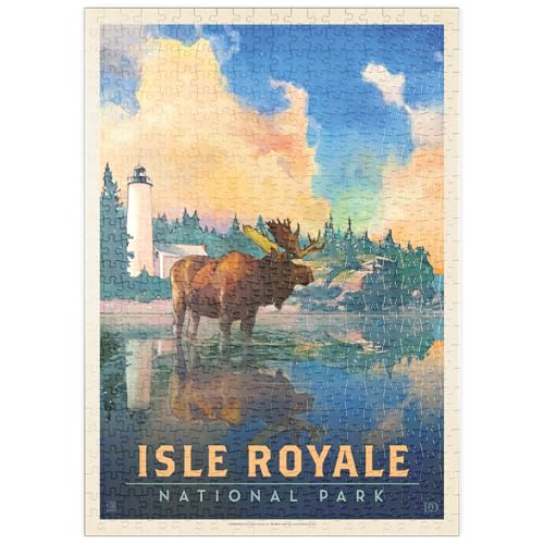 MyPuzzle Isle Royale National Park: Sunrise, Vintage Poster - Premium 500 Teile Puzzle - MyPuzzle Sonderkollektion von Anderson Design Group von MyPuzzle.com