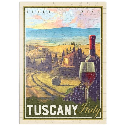 MyPuzzle Italien, Toskana: Terra Del Vino (Weinland), Vintage Poster - Premium 200 Teile Puzzle - MyPuzzle Sonderkollektion von Anderson Design Group von MyPuzzle.com