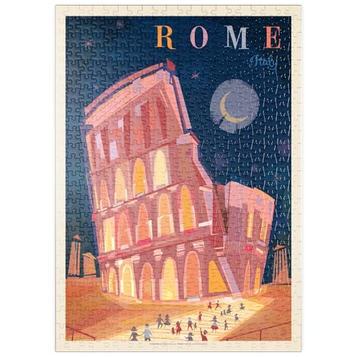 MyPuzzle Italy, Rome: Colosseum (Mod Design), Vintage Poster - Premium 500 Teile Puzzle - MyPuzzle Sonderkollektion von Anderson Design Group von MyPuzzle.com