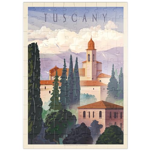 MyPuzzle Italy: Tuscany In The Summer, Vintage Poster - Premium 100 Teile Puzzle - MyPuzzle Sonderkollektion von Anderson Design Group von MyPuzzle.com