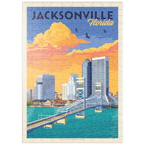 MyPuzzle Jacksonville, FL, Vintage Poster - Premium 200 Teile Puzzle - MyPuzzle Sonderkollektion von Anderson Design Group von MyPuzzle.com