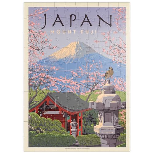 MyPuzzle Japan: Der Berg Fuji, Vintage Poster - Premium 100 Teile Puzzle - MyPuzzle Sonderkollektion von Anderson Design Group von MyPuzzle.com