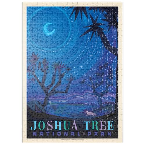 MyPuzzle Joshua Tree National Park: Starlight (Mod Design), Vintage Poster - Premium 500 Teile Puzzle - MyPuzzle Sonderkollektion von Anderson Design Group von MyPuzzle.com