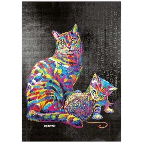 MyPuzzle Kitty Family - Premium 1000 Teile Puzzle - MyPuzzle Sonderkollektion von Puzzle Galaxy von MyPuzzle.com