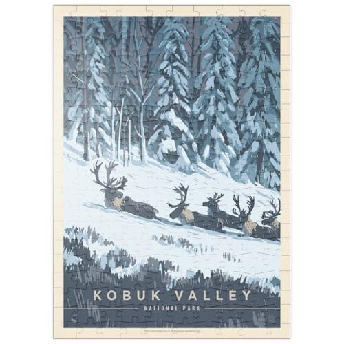 MyPuzzle Kobuk Valley National Park: Winter Wonderland, Vintage Poster - Premium 200 Teile Puzzle - MyPuzzle Sonderkollektion von Anderson Design Group von MyPuzzle.com