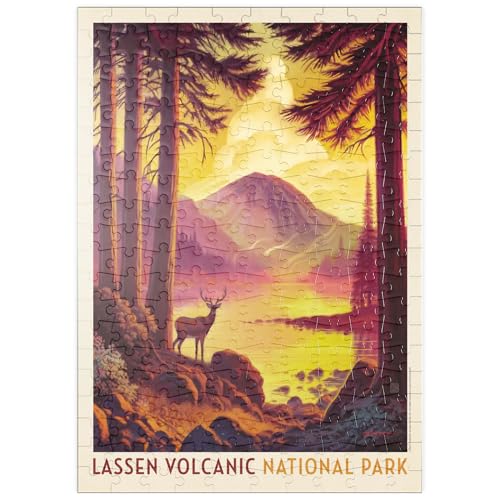 MyPuzzle Lassen Volcanic National Park: Morning Mist, Vintage Poster - Premium 200 Teile Puzzle - MyPuzzle Sonderkollektion von Anderson Design Group von MyPuzzle.com