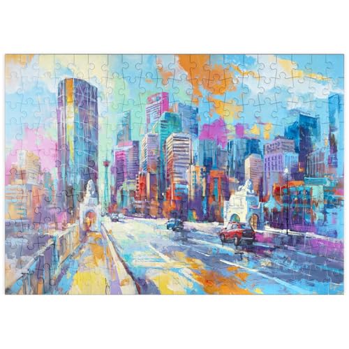 MyPuzzle Lebendige Stadt Skyline in ausdrucksstarkem Kunststil - Premium 200 Teile Puzzle - MyPuzzle Sonderkollektion von Puzzle Galaxy MyPuzzle Lebendige Stadt Skyline in ausdrucksstarkem Kunststil - Premium 200 Teile Puzzle - MyPuzzle Sonderkollektion von Puzzle Galaxy von MyPuzzle.com