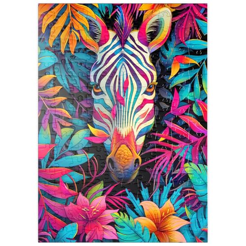 MyPuzzle Lebhaftes Zebra im tropischen Dschungel - Premium 200 Teile Puzzle - MyPuzzle Sonderkollektion von Puzzle Galaxy MyPuzzle Lebhaftes Zebra im tropischen Dschungel - Premium 200 Teile Puzzle - MyPuzzle Sonderkollektion von Puzzle Galaxy von MyPuzzle.com