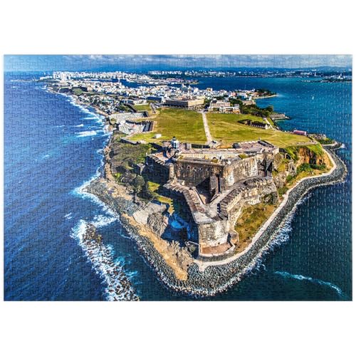 MyPuzzle Luftaufnahme des Castillo San Felipe del Morro in Old San Juan, Puerto Rico - Premium 1000 Teile Puzzle - MyPuzzle Sonderkollektion von Puzzle Galaxy von MyPuzzle.com