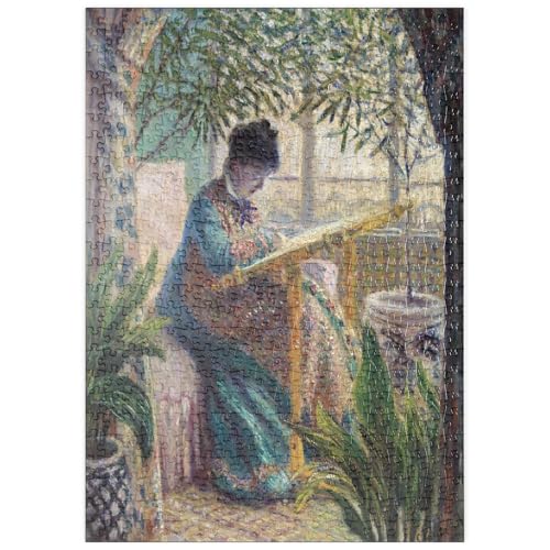 MyPuzzle Madame Monet Embroidering (1875) by Claude Monet - Premium 500 Teile Puzzle - MyPuzzle Sonderkollektion von Æpyornis von MyPuzzle.com