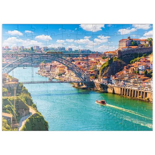 MyPuzzle Malerischer, farbenfroher Blick auf die Altstadt von Porto, Portugal - Premium 100 Teile Puzzle - MyPuzzle Sonderkollektion von Puzzle Galaxy von MyPuzzle.com