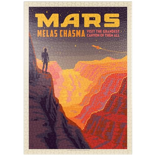 MyPuzzle Mars: Melas Chasma, Vintage Poster - Premium 1000 Teile Puzzle - MyPuzzle Sonderkollektion von Anderson Design Group von MyPuzzle.com