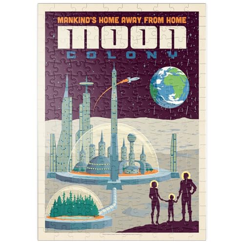 MyPuzzle Moon Colony: Home Away from Home, Vintage Poster - Premium 200 Teile Puzzle - MyPuzzle Sonderkollektion von Anderson Design Group von MyPuzzle.com