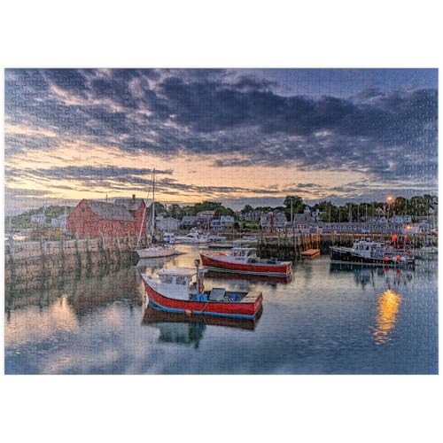 MyPuzzle Motif No. 1 in Rockport – Hafenromantik in Massachusetts - Premium 1000 Teile Puzzle - MyPuzzle Sonderkollektion von Puzzle Galaxy von MyPuzzle.com