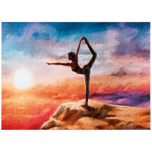 MyPuzzle Mountain Yoga - Premium 1000 Teile Puzzle für Erwachsene von MyPuzzle.com