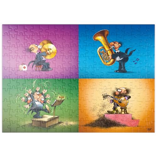 MyPuzzle Musicians - Jean-Jacques Loup - Cartoon Classics - Premium 200 Teile Puzzle - MyPuzzle Sonderkollektion von Heye Puzzle von MyPuzzle.com